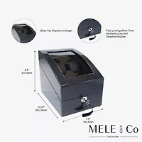 Mele And Co Gustavo Lockable Black Watch Box
