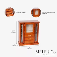 Mele And Co Richmond Walnut Jewelry Box