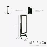 Mele And Co Victoria Lockable Java Jewelry Armoire