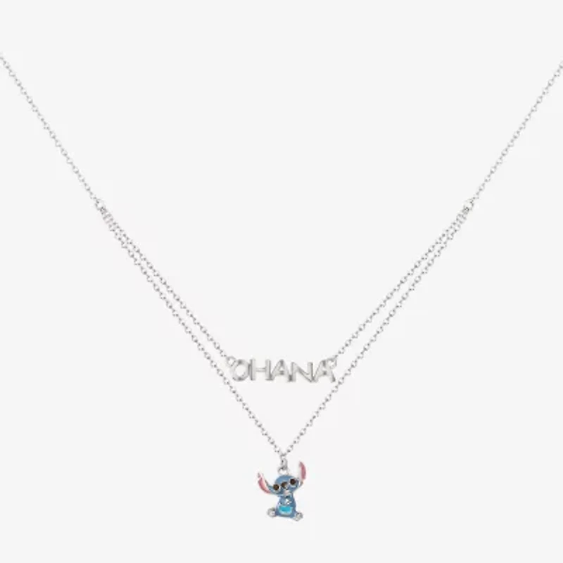 Disney Collection Girls Sterling Silver 15 Inch Pendant Necklace