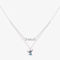 Disney Collection Girls Sterling Silver 15 Inch Pendant Necklace