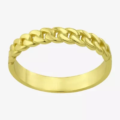 Womens 20MM 14K Gold Over Silver Band