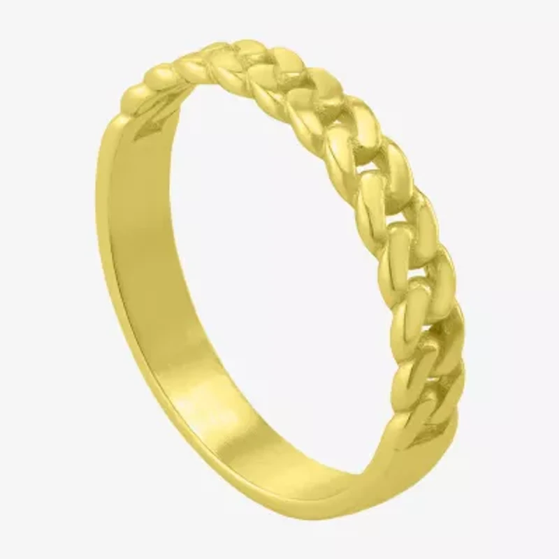 Womens 20MM 14K Gold Over Silver Band