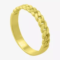 Womens 20MM 14K Gold Over Silver Band