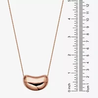 Womens 14K Rose Gold Over Silver 18 Inch Pendant Necklace