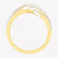 Womens 1/10 CT. T.W. Natural White Diamond 14K Gold Over Silver Band