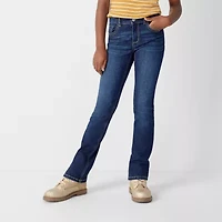 Thereabouts Little & Big Kid Girls Adjustable Waist Stretch Fabric Superflex Mid Rise Regular Fit Bootcut Jean