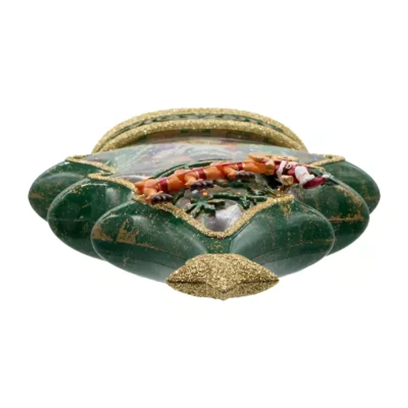 Kurt Adler Battery-Operated Water Snowman Tree With Sleigh Christmas Snow Globe