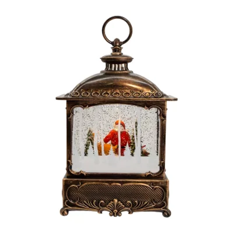 Kurt Adler 12in Led Animals With Christmas Snow Globe