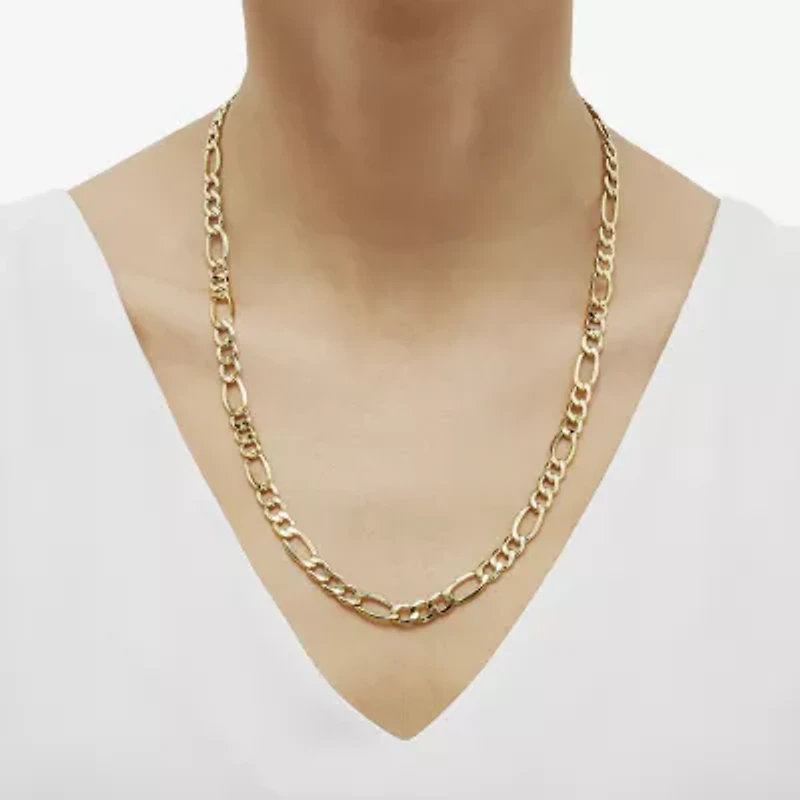 Made in Italy Mens 10K Gold 22 Inch Link Necklace