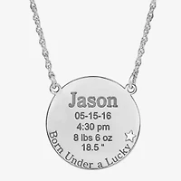Personalized "Born Under a Lucky Star" Birth Necklace