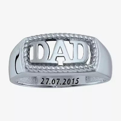 Personalized Men's "Dad" Ring