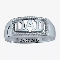 Personalized Men's "Dad" Ring