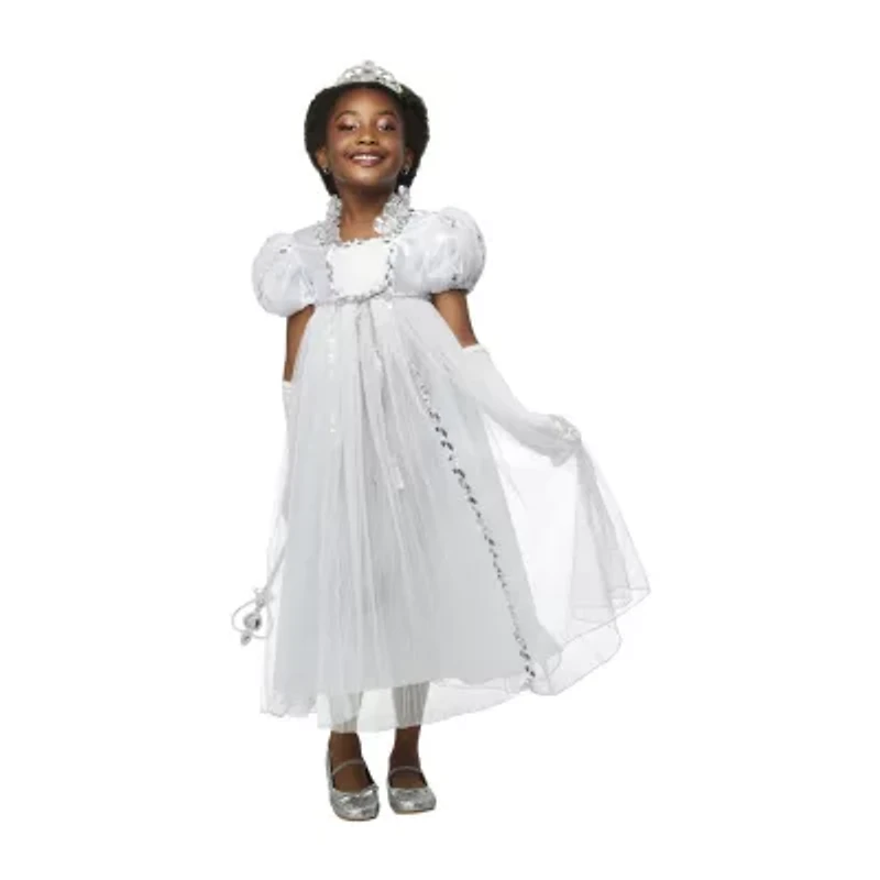 Little & Big Kid Girls White Princess 4-pc. Costume