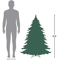 4.5' Pre-Lit Full Ashcroft Cashmere Pine Artificial Christmas Tree - Clear Dura-Lit Lights