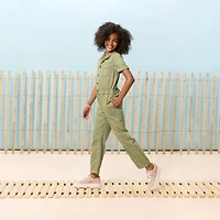 Roxy Big Kid Girls Short Sleeve Embroidered Jumpsuit