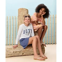 Roxy Big Kid Girls Crew Neck Long Sleeve Regular Fit Graphic T-Shirt