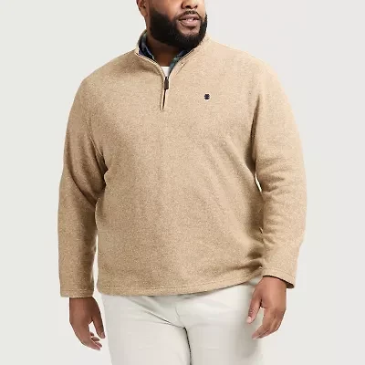 IZOD Thermasoft Sweater Fleece Mens Mock Neck Long Sleeve Big and Tall Quarter-Zip Pullover