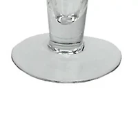 16'' Clear Swirled Glass Taper Candle Holder
