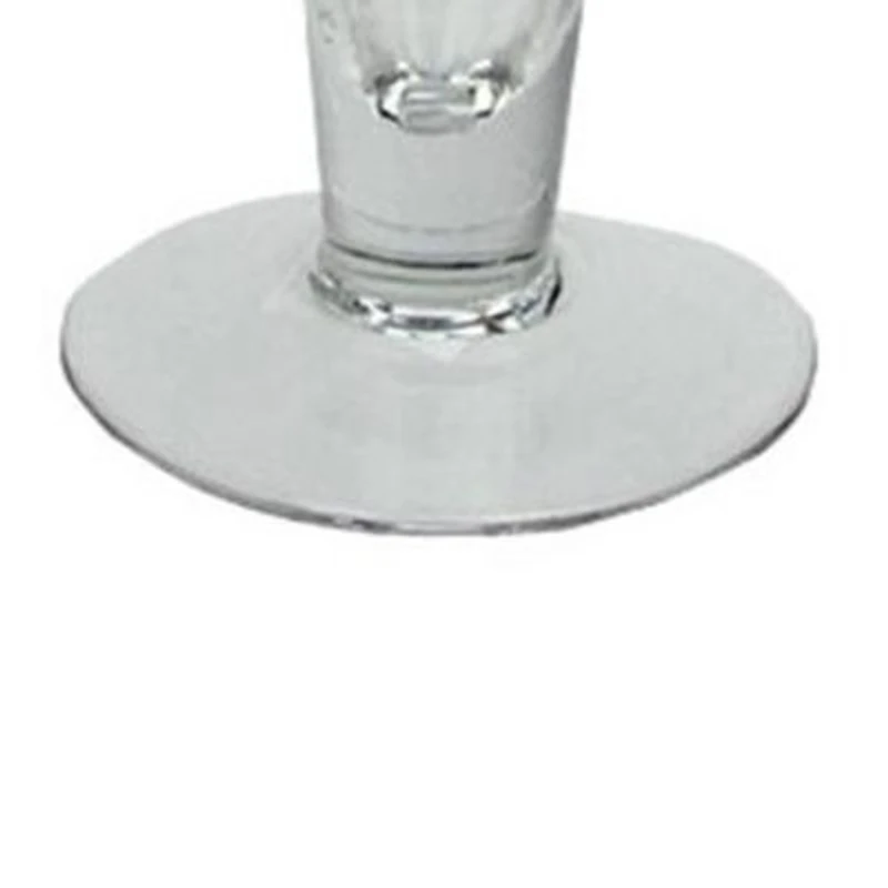17.5'' Transparent Swirled Glass Taper Candle Holder