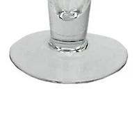 17.5'' Transparent Swirled Glass Taper Candle Holder