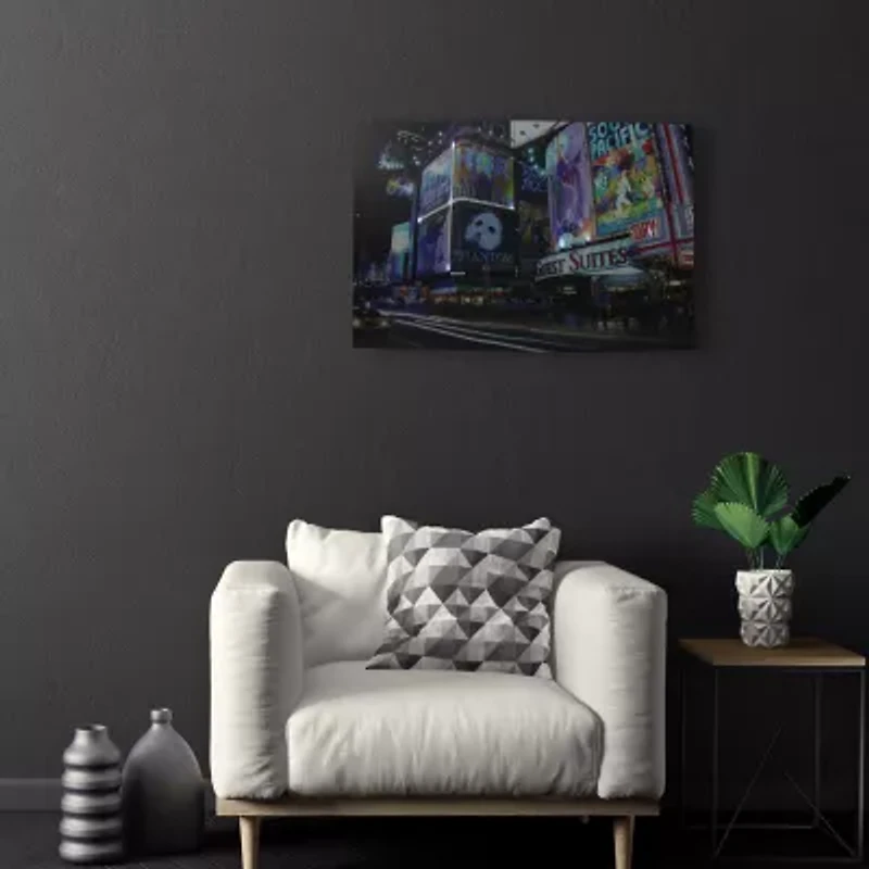 LED Lighted NYC Times Square Canvas Wall Art 15.75'' x 23.5''
