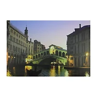 LED Lighted Venice  Italy Grand Canal Canvas Wall Art 15.75" x 23.5"