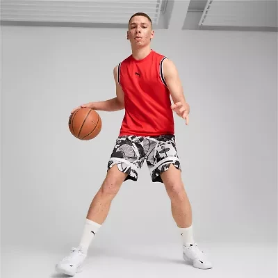 PUMA Mens 8" Moisture Wicking Quick Dry Workout Shorts