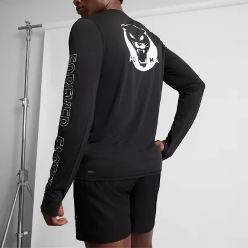PUMA Mens Crew Neck Long Sleeve Active T-Shirt