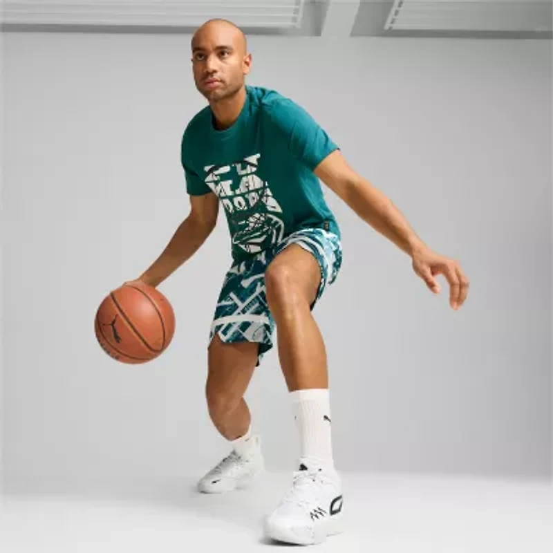 PUMA Mens Crew Neck Short Sleeve Regular Fit Graphic T-Shirt