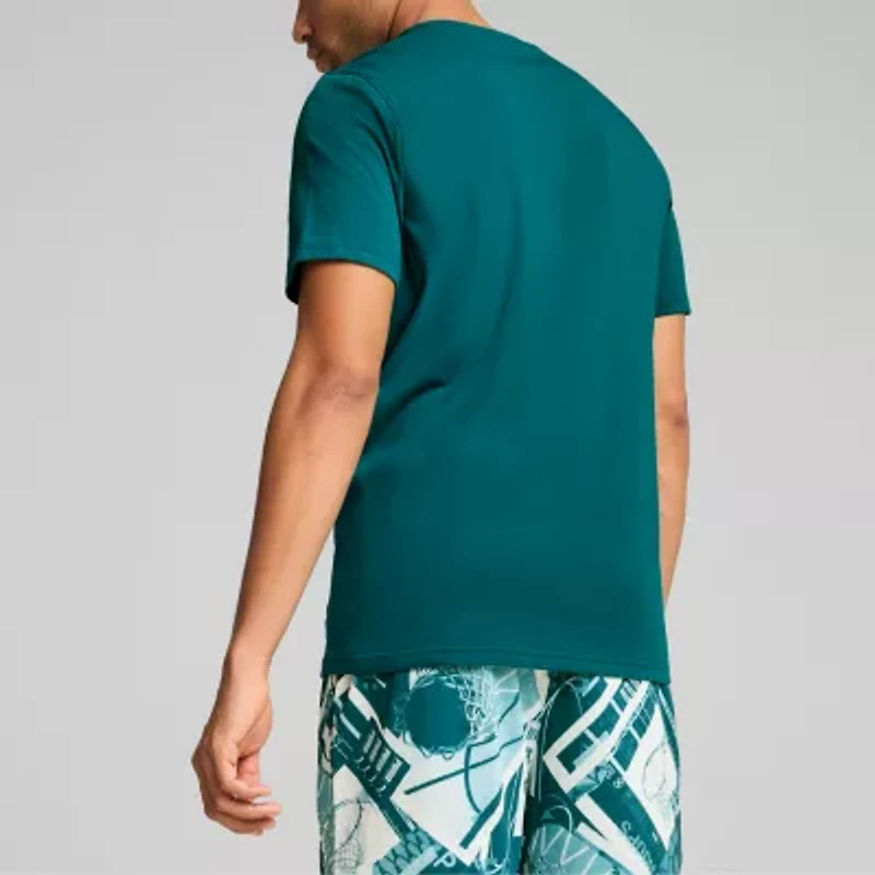 PUMA Mens Crew Neck Short Sleeve Regular Fit Graphic T-Shirt