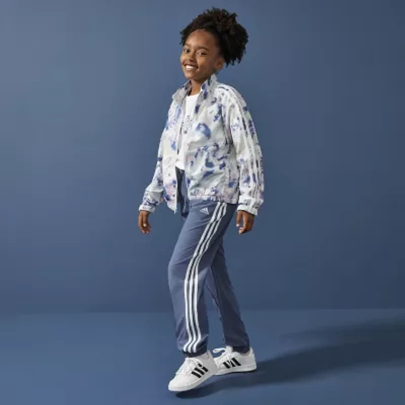 adidas Big Kid Girls Mid Rise Cuffed Drawstring Pant