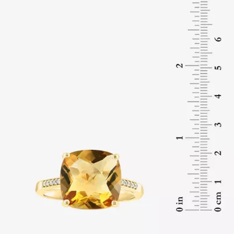 Effy Final Call  Womens Genuine Gemstone 14K White/Yellow/Rose Gold Cushion Cocktail Ring