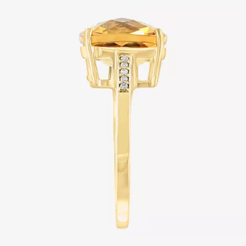 Effy Final Call  Womens Genuine Gemstone 14K White/Yellow/Rose Gold Cushion Cocktail Ring