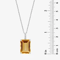 Effy Final Call Womens Genuine Orange Citrine Sterling Silver 16 Inch Pendant Necklace
