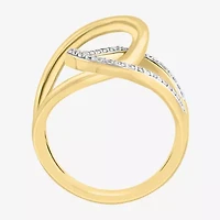 Effy  Womens 1/4 CT. T.W. Natural White Diamond 14K Gold Cocktail Ring