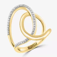 Effy  Womens 1/4 CT. T.W. Natural White Diamond 14K Gold Cocktail Ring