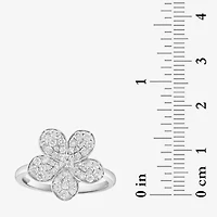 Effy Final Call (E-F / Vs2-Si1) Womens 3/4 CT. T.W. Lab Grown White Diamond Sterling Silver Flower Cocktail Ring