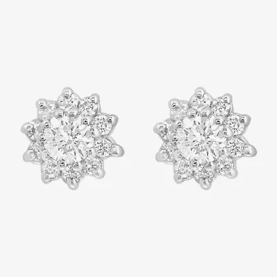 Effy  (G-H / Vs1-Vs2) 5/8 CT. T.W. Lab Grown White Diamond 14K White Gold 26mm Stud Earrings