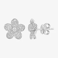 Effy  (E-F / Vs2-Si1) 3/4 CT. T.W. Lab Grown White Diamond Sterling Silver 47mm Flower Stud Earrings