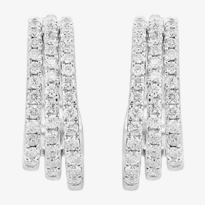 Effy (G / Vs2-Si1) 1 CT. T.W. Lab Grown White Diamond Sterling Silver 76mm Stud Earrings