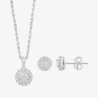 Effy  (G / Si1-Si2) Womens 5/8 CT. T.W. Lab Grown White Diamond 2-pc. Pendant Necklace Set