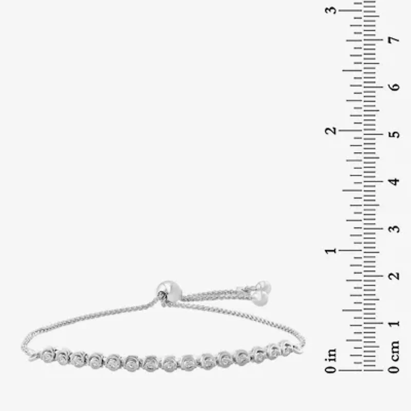 Effy Final Call (G / Si1-Si2) Womens 1/7 CT. T.W. Lab Grown White Diamond Sterling Silver Bolo Bracelet