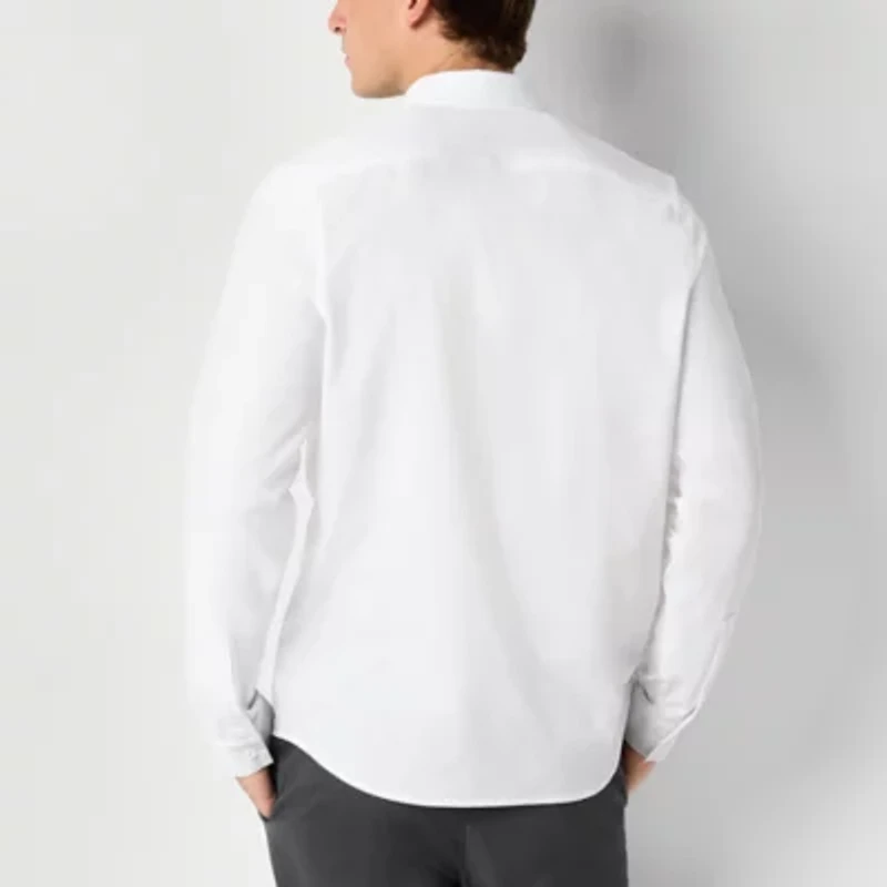 Stylus Mens Long Sleeve Regular Fit Button-Down Shirt