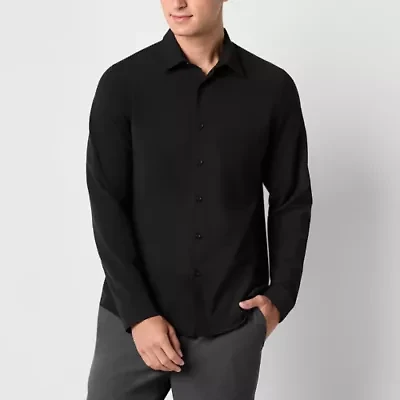 Stylus Mens Long Sleeve Regular Fit Button-Down Shirt