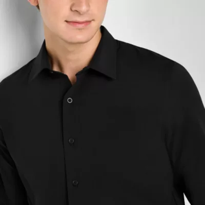 Stylus Mens Long Sleeve Regular Fit Button-Down Shirt
