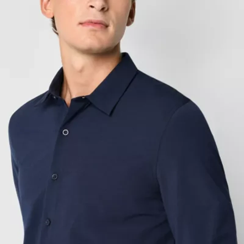 Stylus Mens Long Sleeve Regular Fit Button-Down Shirt