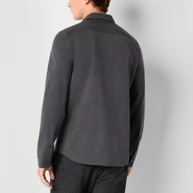 Stylus Mens Long Sleeve Regular Fit Button-Down Shirt