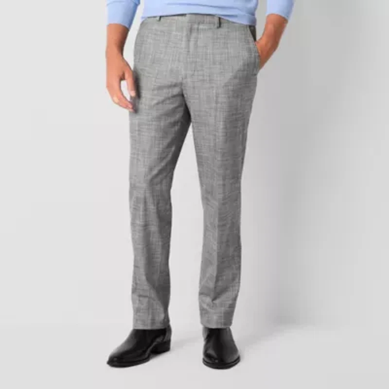 J. Ferrar Mens Classic Fit Dress Flat Front Pant