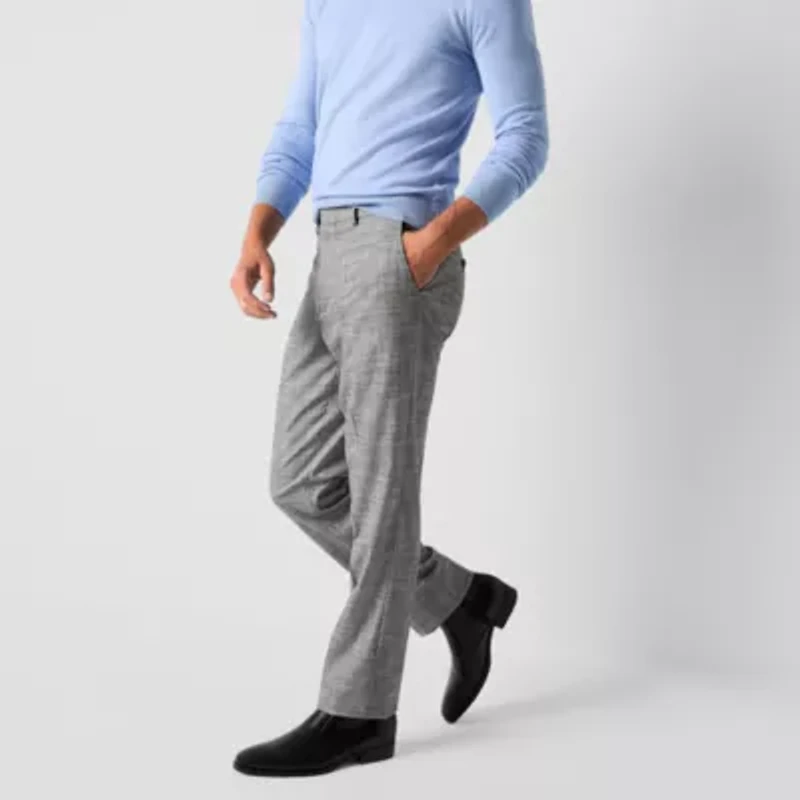 J. Ferrar Mens Classic Fit Dress Flat Front Pant